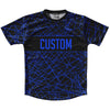 Laser Show Neon Blue Custom Running Shirt Track Cross Made In USA by Tribe Lacrosse
