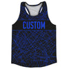 Laser Show Neon Blue Custom Running Track Tops Made In USA by Tribe Lacrosse