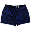 Laser Show Neon Blue Shorty Short Gym Shorts 2.5" Inseam Made In USA by Tribe Lacrosse