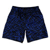 Laser Show Neon Blue Athletic Running Fitness Exercise Shorts 7" Inseam Shorts Made In USA by Tribe Lacrosse