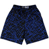 Laser Show Neon Blue Lacrosse Shorts Made In USA by Tribe Lacrosse