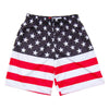 American Flag 50/50 Lacrosse Shorts in Navy & Red by Tribe Lacrosse