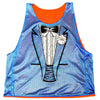 Dumb and Dumber Tuxedo Sublimated Reversible Lacrosse Pinnie in Orange/Blue by Tribe Lacrosse