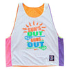 Suns Out Guns Out Lacrosse Sublimated Reversible in White & Random Flo by Tribe Lacrosse