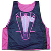 Tuxedo Pink and Black Lacrosse Pinnie in Black & Flo Pink by Tribe Lacrosse