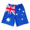Australia Flag Sublimated Lacrosse Shorts in Royal by Tribe Lacrosse