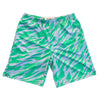 Green and Cool Grey Two-Tone Camo Sublimated Lacrosse Shorts in Green by Tribe Lacrosse