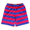 Navy and Red Stripe Sublimated Lacrosse Shorts in Navy by Tribe Lacrosse