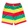 Rasta Flag Color Sublimated Lacrosse Shorts in Rasta by Tribe Lacrosse