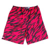 Red and Black Two-Tone Camo Sublimated Lacrosse Shorts in Red by Tribe Lacrosse