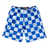 Royal and White Checkerboard Sublimated Lacrosse Shorts in Royal by Tribe Lacrosse