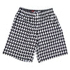 Houndstooth Sublimated Lacrosse Black / White Shorts in Black/White by Tribe Lacrosse