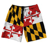 Maryland US State Flag 10" Swim Shorts Made in USA by Tribe Lacrosse
