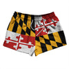 Maryland US State Flag 2.5" Swim Shorts Made in USA by Tribe Lacrosse