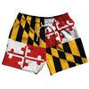 Maryland US State Flag 5" Swim Shorts Made in USA by Tribe Lacrosse