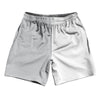 Medium Grey And White Quad Color Athletic Running Fitness Exercise Shorts 7" Inseam Shorts Made In USA by Tribe Lacrosse