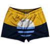 Milwaukee Flag Shorty Short Gym Shorts 2.5" Inseam Made In USA by Tribe Lacrosse