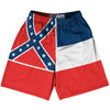 Mississippi State Flag 9" Inseam Lacrosse Shorts by Tribe Lacrosse