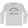 Mistakes Were Made Broken Surf Board Adult Cotton Long Sleeve T-shirt by Tribe Lacrosse