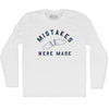 Mistakes Were Made Broken Surf Board Adult Cotton Long Sleeve T-shirt by Tribe Lacrosse