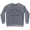 Mistakes Were Made Broken Surf Board Adult Tri-Blend Sweatshirt by Tribe Lacrosse