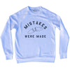 Mistakes Were Made Broken Surf Board Adult Tri-Blend Sweatshirt by Tribe Lacrosse