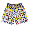 Nautical Sailing Flags Soccer Shorts Made In USA by Tribe Lacrosse