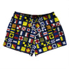 Nautical Sailing Flags 2.5" Swim Shorts Made in USA by Tribe Lacrosse