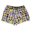 Nautical Sailing Flags 2.5" Swim Shorts Made in USA by Tribe Lacrosse