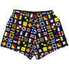 Nautical Sailing Flags Womens & Girls Sport Shorts End Made In USA by Tribe Lacrosse