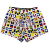 Nautical Sailing Flags Womens & Girls Sport Shorts End Made In USA by Tribe Lacrosse