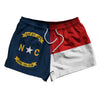 North Carolina US State Flag 2.5" Swim Shorts Made in USA by Tribe Lacrosse