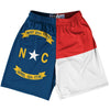 North Carolina State Flag 9" Inseam Lacrosse Shorts by Tribe Lacrosse