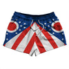 Ohio US State Flag 2.5" Swim Shorts Made in USA by Tribe Lacrosse