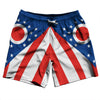 Ohio US State Flag Swim Shorts 7" Made in USA by Tribe Lacrosse