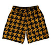 Orange Burnt And Black Houndstooth Soccer Shorts Made In USA by Tribe Lacrosse