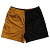 Orange Burnt And Black Quad Color Rugby Shorts Made In USA by Tribe Lacrosse