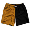 Orange Burnt And Black Quad Color Swim Shorts 7" Made In USA by Tribe Lacrosse