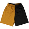Orange Burnt And Black Quad Color Basketball Practice Shorts Made In USA by Tribe Lacrosse
