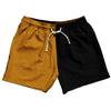 Orange Burnt And Black Quad Color 5" Swim Shorts Made In USA by Tribe Lacrosse