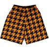 Orange Tennessee And Black Houndstooth Basketball Practice Shorts Made In USA by Tribe Lacrosse
