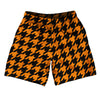 Orange Tennessee And Black Houndstooth Soccer Shorts Made In USA by Tribe Lacrosse