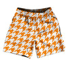Orange Tennessee And White Houndstooth Soccer Shorts Made In USA by Tribe Lacrosse