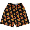 Pizza Slice Black Lacrosse Shorts Made In USA by Tribe Lacrosse