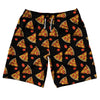 Pizza Slice Black 10" Swim Shorts Made In USA by Tribe Lacrosse