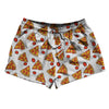 Pizza Slice White 2.5" Swim Shorts Made In USA by Tribe Lacrosse