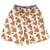 Pizza Slice White Lacrosse Shorts Made In USA by Tribe Lacrosse