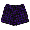 Purple Lakers And Black Houndstooth Rugby Shorts Made In USA by Tribe Lacrosse