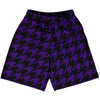 Purple Lakers And Black Houndstooth Lacrosse Shorts Made In USA by Tribe Lacrosse