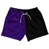 Purple Lakers And Black Quad Color 5" Swim Shorts Made In USA by Tribe Lacrosse